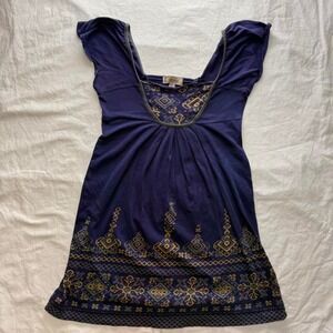 Y2k Decree Babydoll Empire Waist Purple Mini Dress Sz M